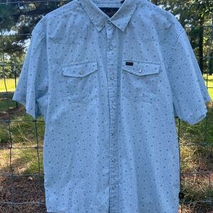 Men's Howler Brothers Light Blue Pearl Snap shirt